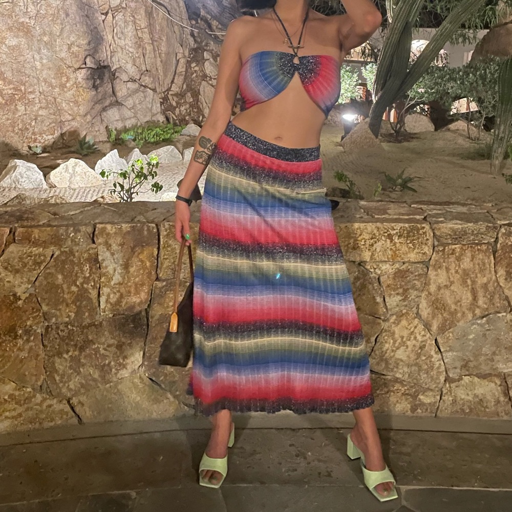 Zara Knit metallic thread co-ord. Worn once